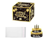 Ujjdwiurgh Tirelire pour argent liquide, coffret cadeau d'anniversaire avec carte d'anniversaire et sacs adhésifs, facile à utiliser