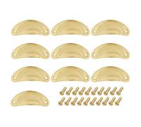Ujjdwiurgh Tiroir a tirette Poignee de meuble de cuisine Ton d'or, Centres de trou de 66 mm, Paquet de 10