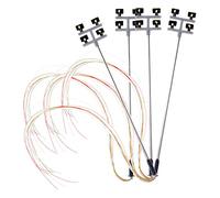 Ujjdwiurgh Tour D'éClairage de ModèLe D'éChelle de 4 PièCes Ho, Lampadaire de Disposition de LumièRes de ModèLe de LumièRes de Tour pour Le Train/Jardin/Terrain de/Stade