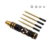 Ujjdwiurgh Tournevis à Tête Hexagonale, D'Outils de Tournevis Hexagonal pour Voiture RC, Hélicoptère sur 1,5 2,0 2,5 3,0 Mm, Installation Facile, Noir + Or