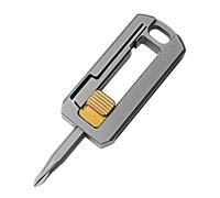 Ujjdwiurgh Tournevis Magnétique en Alliage de Titane, Petite Combinaison D'Entretien, Outils D'Extérieur Multifonctionnels, Tournevis à Poignée