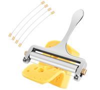 Ujjdwiurgh Trancheuse à Fromage, Trancheuse à Fromage éPais D'éPaisseur RéGlable avec pour Fromages à Pâte Molle et Semi-Dure -4 de Coupe Inclus