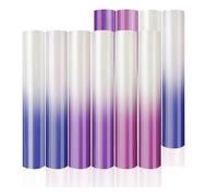 Ujjdwiurgh Transfert de Chaleur en Vinyle Feuilleté à Couleur Changeante - 10 Pièces de Vinyle HTV Feuilleté 3D 12 X 10 Pouces, Vinyle de Transfert de Chaleur Feuilleté 3 Couleurs