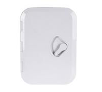 Ujjdwiurgh Trappe de pont de bateau rectangulaire en ABS 26,7 x 36,1 cm pour yacht marine, camping-car, trappe d'accès marine, blanc