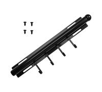 Ujjdwiurgh Tringle à linge coulissante noire de 30,5 cm pour placards avec 4 crochets