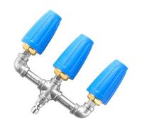 Ujjdwiurgh Triple buse turbo pour nettoyeur haute pression, buse turbo rotative à 360° avec connecteur rapide de 6,35 mm, orifice 2.0, 4000 PSI