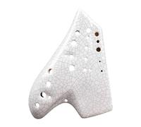 Ujjdwiurgh Triple Ocarina Blanc Instrument de Musique en Tonalité Alto C Légende Ocarinas Accessoires de Flûte D'Instrument de Musique Professionnel