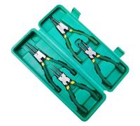 Ujjdwiurgh Trousse de Pinces à Circlips 7 Pouces, de Pinces Externes, Internes Droites et Coudées, Kit Multifonction pour Enlever les Anneaux de Retenue.