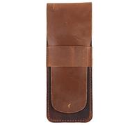 Ujjdwiurgh Trousse de rangement en cuir de vachette faite à la main pour stylo plume vintage rétro accessoires pour journal de voyage A