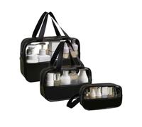 Ujjdwiurgh Trousse de Toilette de Voyage, Ensemble de, Trousse de Toilette 3 Pièces pour Produits de Soins de la Peau, Trousse de Toilette Portable, Sac de Douche