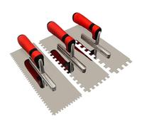 Ujjdwiurgh Truelle crantée carrée en acier inoxydable pour pose de carrelage mural et sol