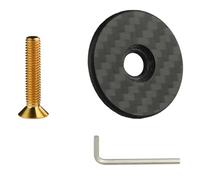 Ujjdwiurgh Tube de direction de fourche de vélo en fibre de carbone 28,6 mm 1 1/8" Boulon en titane brillant