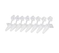 Ujjdwiurgh Tubes - Tubes à Paroi Mince de 0,2 Ml, Tubes à 8 Bandes avec Bouchons Plats à Bardeaux (125 Bandes/Boîte)