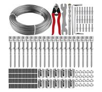 Ujjdwiurgh Tuteur en Treillis Métallique pour Plantes Grimpantes, Décoration Murale en Acier Inoxydable Système de Câbles de Treillis pour Plantes Grimpantes