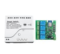 Ujjdwiurgh Tuya Smart Switch WiFi Switch DIY Minuterie 7-32V 4CH Module Domotique pour Home