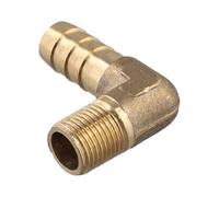 Ujjdwiurgh Tuyau 8 Mm X 3/8 Pouce Filetage Mâle 90 DegréS en Laiton Coude Barb Coupler Connector