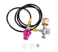 Ujjdwiurgh Tuyau adaptateur direct pour réservoir de CO2 avec manomètre de 2000 psi pour DUO/TERRA/ART Connexion rapide aux grandes bouteilles de CO2, bouteilles gazeuses