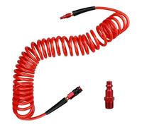 Ujjdwiurgh Tuyau D'Air 1/4 Po X 25 Pi avec Limiteurs de Courbure Tuyau de Compresseur avec Raccord Universel Industriel 1/4 Po et Kit de Prise