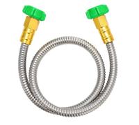 Ujjdwiurgh Tuyau D'Arrosage Court, Tuyau Leader Anti-Fuite en Métal, Tuyau Flexible en Acier Inoxydable 304 pour L'Arrosage Du Jardin Extérieur, Installation Facile, Facile à Utiliser 5 Pieds