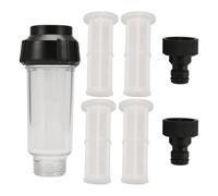 Ujjdwiurgh Tuyau d'arrosage pour filtre à eau, pré-filtre à eau de 1,9 cm avec 5 inserts de filtre + 2 adaptateurs rapides