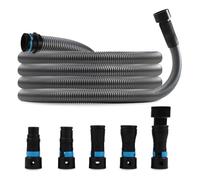 Ujjdwiurgh Tuyau de collecte de poussière pour aspirateur domestique et atelier 3,8 cm x 5,2 m avec 5 raccords/adaptateurs pour outils électriques