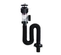 Ujjdwiurgh Tuyau D'Eau pour Lavabo Anti- Anti-Blocage Ensemble D'Eau de Lavabo Universel Lavabo Rangée Murale Horizontale pour Gagner de la Place