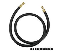 Ujjdwiurgh Tuyau réfrigérant haut - Noir - 1,8 m - Diamètre : 1,27 cm - Raccord 3/8" à 1/4"