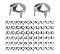 Ujjdwiurgh Ujjdwiurgh(R) 100 Argent cuivre Cone de Spike Ronde Rivet Goujons Spots DIY Rock Punk 8mm