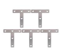 Ujjdwiurgh Ujjdwiurgh(R) 5 Pcs Angle Plate Renfort d'Angle Plat en forme de T Support de reparation 80mm x 80mm