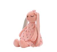 Ujjdwiurgh Un Lapin en Peluche de 17,7 Po, Poupée, Lapin en Peluche, Lapin à Câliner, Noël, Pâques, Cadeaux pour Filles, Décorations de Chambre