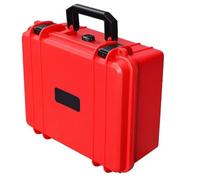 Ujjdwiurgh Valise portable en plastique épais rigide de grande capacité Boîte de rangement pour instruments avec éponge Matériel Boîte à outils Rouge