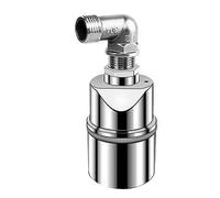 Ujjdwiurgh Vanne de Contrôle Automatique Du Niveau D'Eau 1/2 Pouce en Acier Inoxydable Flotteur à Boisseau Sphérique pour Coude de Piscine de Réservoir