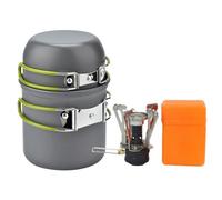 Ujjdwiurgh Vente Camping Pots Batterie de Cuisine Set Portable Outdoor Cuisine Vaisselle pour Randonnée Trekking Pique-nique Pêche Alpinisme