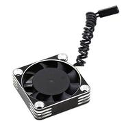 Ujjdwiurgh Ventilateur de Refroidissement 50X50X10mm Metal Shell 5010 ESC Motor, Haute Vitesse, Dissipateur de Chaleur, Refroidisseur pour Voiture RC, Accessoire de Remplacement, Couleur Argentée.