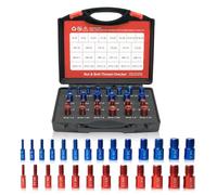 Ujjdwiurgh Vérificateur de Filetage D'Écrous et de Boulons (Rouge et Bleu) Jauge de Taille D'Écrou et de Boulon - Pièces de Rechange de Jauge de Filetage Assemblées Métriques de 14 Pouces et 12