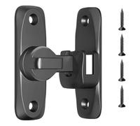 Ujjdwiurgh Verrou de porte coulissante à angle 90/180 degrés en alliage de zinc robuste Noir