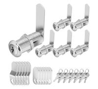 Ujjdwiurgh Verrous d'armoire avec clés, longue serrure à came à clés identiques, ensemble de verrous à came pour armoires de camping-car, serrures de boîte à outils