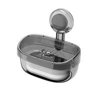 Ujjdwiurgh Vidange de l'eau de salle de bain porte-savon ventouse amovible support de savon mural amovible boîte à savon accessoires C