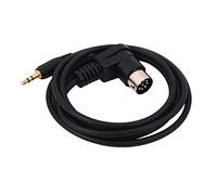 Ujjdwiurgh Voiture 3.5 mm Adaptateur d'entree AUX Cable Audio Mini Jack AUX 8 Broches CD M-Bus Cable de changeur pour Or Fiche