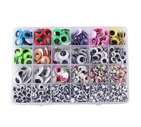Ujjdwiurgh Yeux Écarquillés Auto-Adhésifs 4mm-25mm DIY Toy Making Small Eye Stickers Noir Blanc Yeux Mobiles