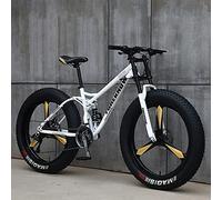 UJKDDDCC Vélo de Montagne 26" à Gros Pneus pour Adultes - 7/21/24/27/30 Vitesses, Cadre Rigide en Acier à Haute Teneur en Carbone