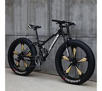 UJKDDDCC Vélos de Montagne 26", vélo de Montagne à Gros pneus pour Adultes, vélo à 7/21/24/27/30 Vitesses, vélo de Montagne Rigide en Acier à Haute teneur en Carbone, vélo de Montagne