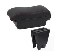 UJNHEQ Accoudoir de Voiture Boîte De Magasin D'accoudoir Automatique, Boîte De Rangement Dédiée Aux Pièces De Rénovation, Accessoires De Voiture pour Peugeot 107(A1 Red Line No USB)