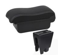 UJNHEQ Accoudoir de Voiture Boîte De Magasin D'accoudoir Automatique, Boîte De Rangement Dédiée Aux Pièces De Rénovation, Accessoires De Voiture pour Peugeot 107(A3 White Line No USB)