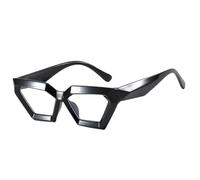 UJNHGQ Lunettes à monture épaisse et petite monture, verres irréguliers tendance, C1,1