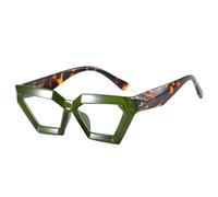 UJNHGQ Lunettes à monture épaisse et petite monture, verres irréguliers tendance, C5,1