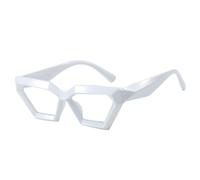UJNHGQ Lunettes à monture épaisse et petite monture, verres irréguliers tendance, C6,1
