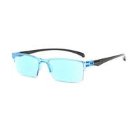 UJNHGQ Lunettes de lecture intelligentes à zoom automatique, autofocus, demi-cerclées, pour ordinateur, de près ou de loin, bleues