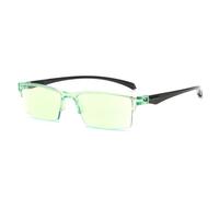 UJNHGQ Lunettes de lecture intelligentes à zoom automatique, autofocus, demi-cerclées, pour ordinateur, de près ou de loin, vertes