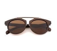 UJNHGQ Lunettes de soleil classiques en bois Vintage pour qualité fait main polarisé TAC Lens,Brown,WoodCase B